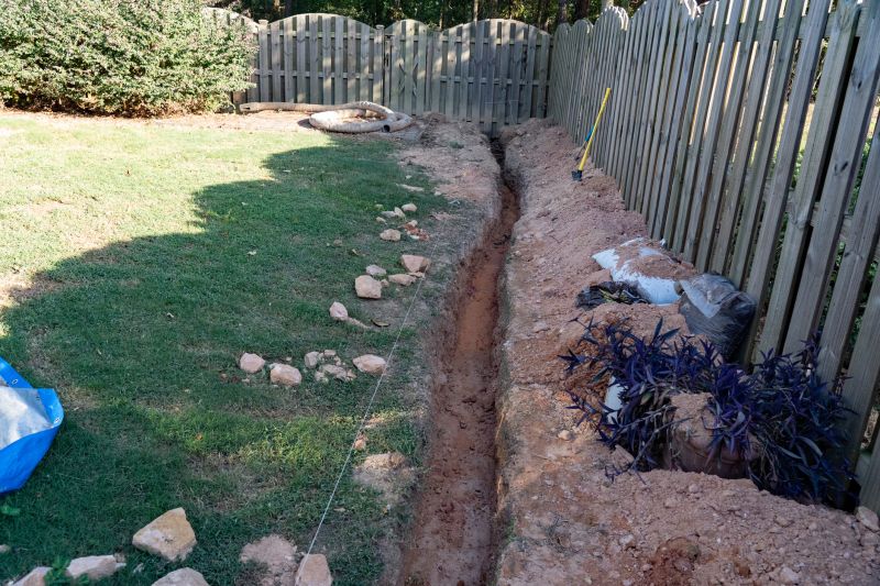 Landscape Drainage Worksite